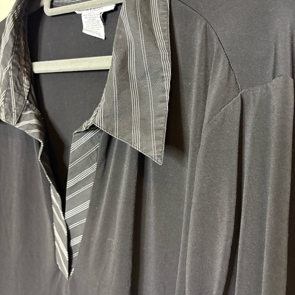 Avenue Stretch Black Collared Dress Size 26/28 - Picture 3 of 7